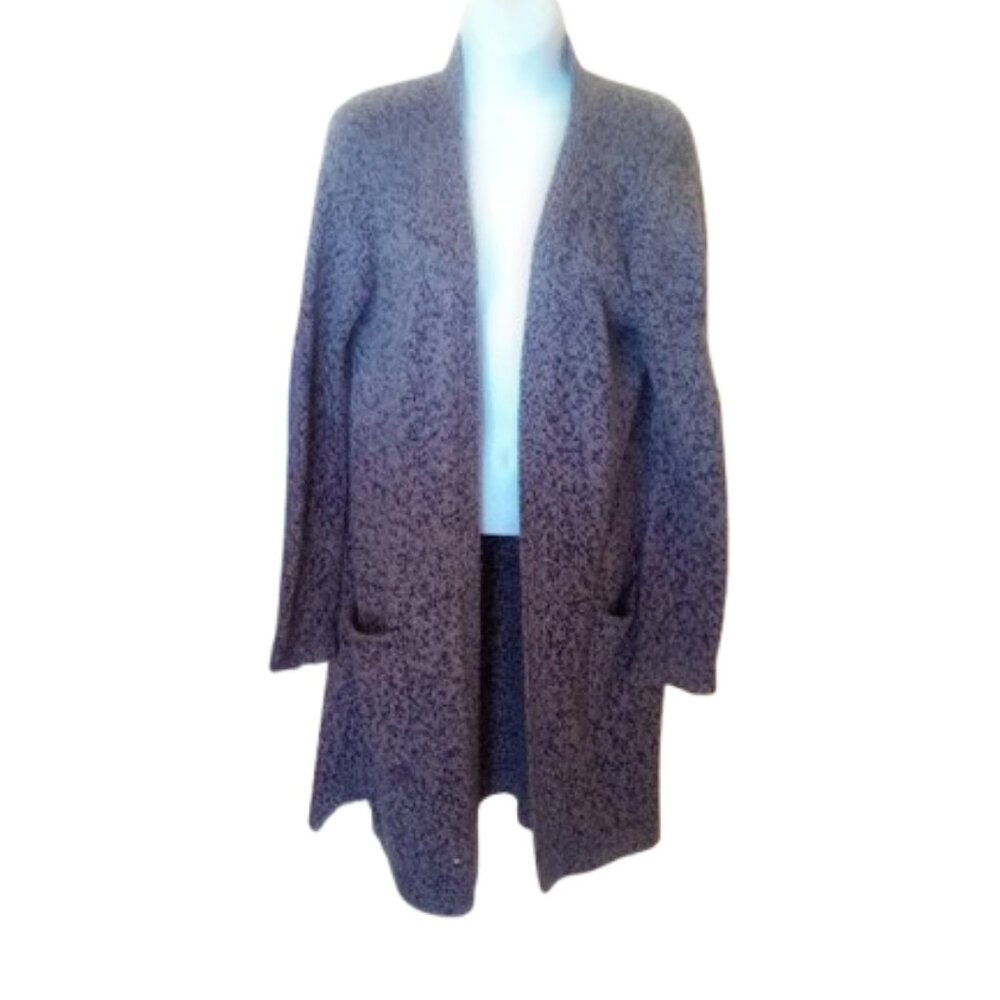 ---  Long Gray Cardigan Fits Size Large
